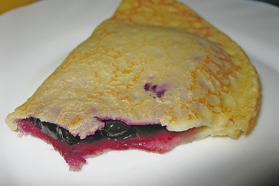 Eierpfannkuchen mit Blaubeeren