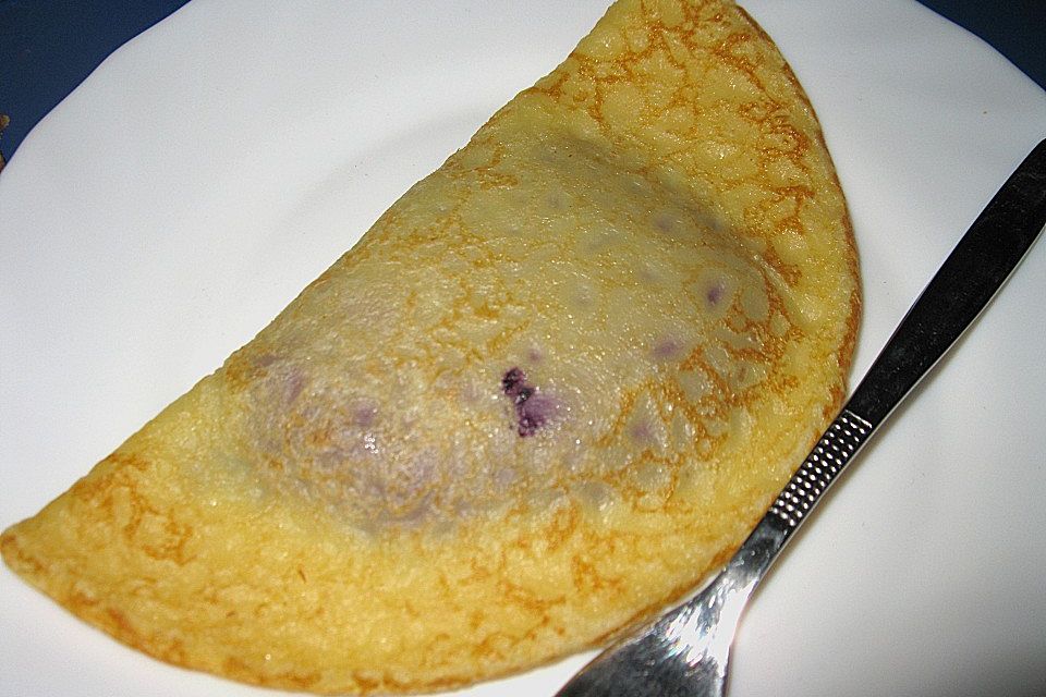 Eierpfannkuchen mit Blaubeeren