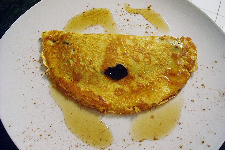 Eierpfannkuchen mit Blaubeeren