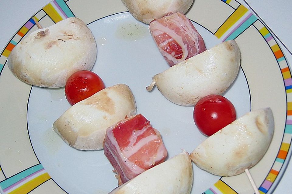 Champignon - Käse - Spieße