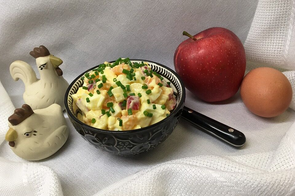 Eiersalat mit Apfel