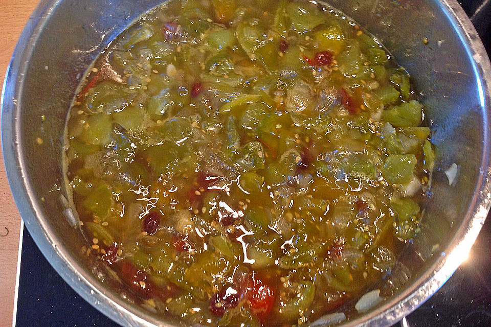 Chutney aus grünen Tomaten