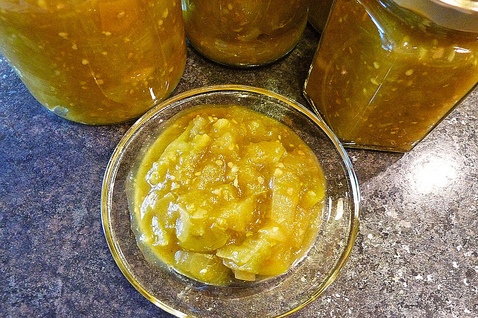 Chutney aus grünen Tomaten