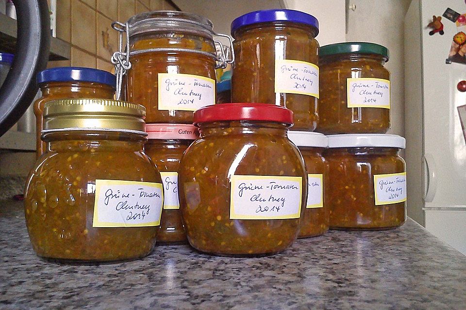 Chutney aus grünen Tomaten