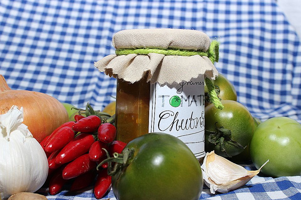 Chutney aus grünen Tomaten