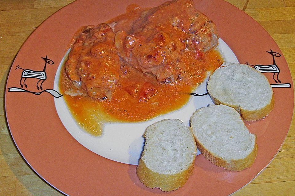 Schweinefilet in Tomatensoße