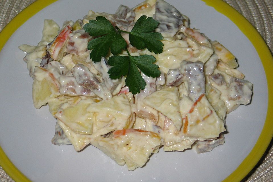 Rindfleischsalat mit Äpfeln