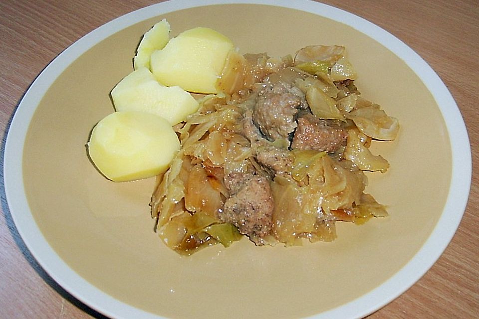 Kohl mit Mett