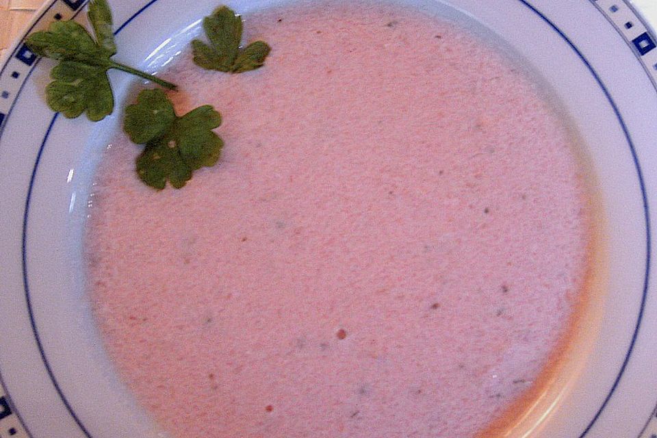 Frischkäse - Radieschen - Suppe