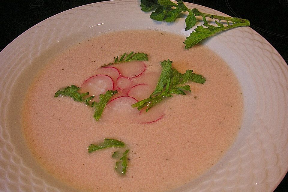 Frischkäse - Radieschen - Suppe