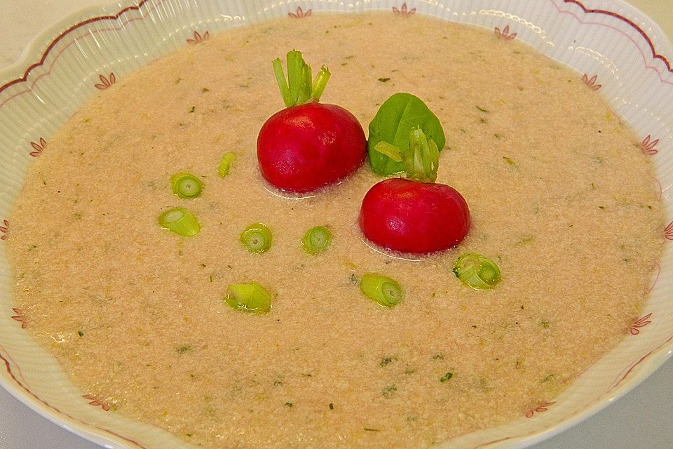 Frischkäse - Radieschen - Suppe