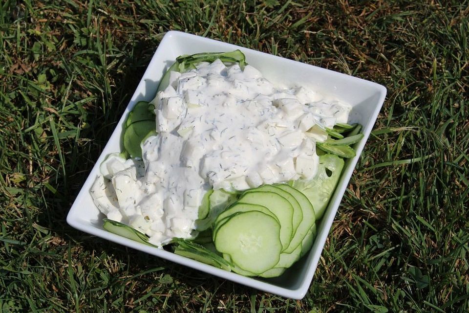 Gurkensalat mit Joghurt