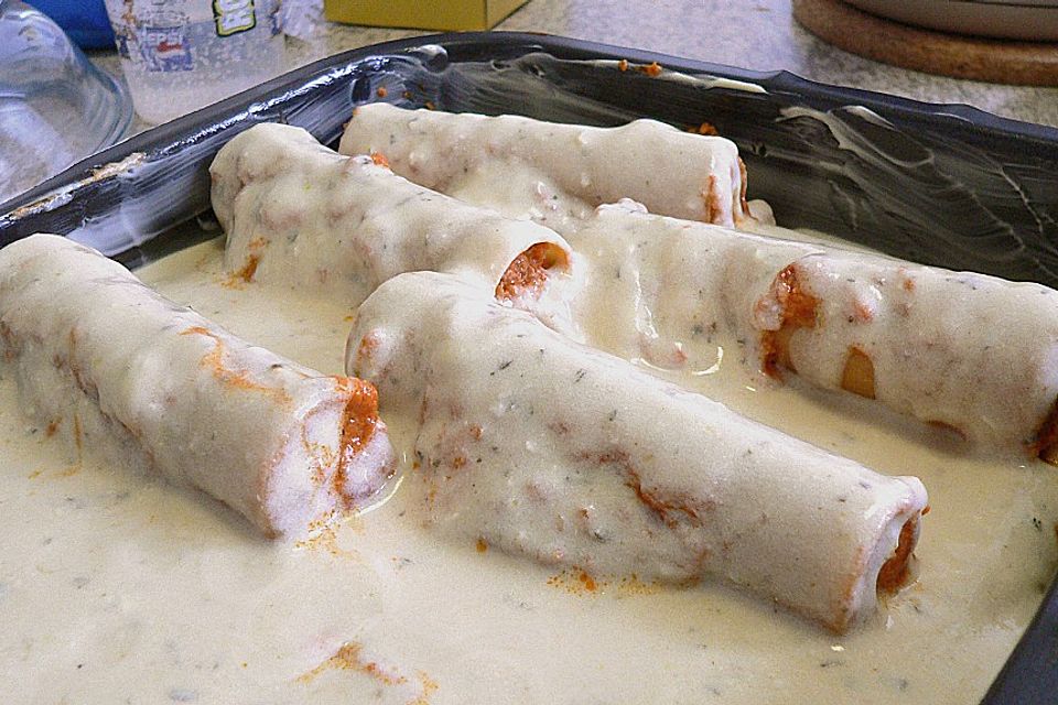 Cannelloni mit Hackfleischfüllung