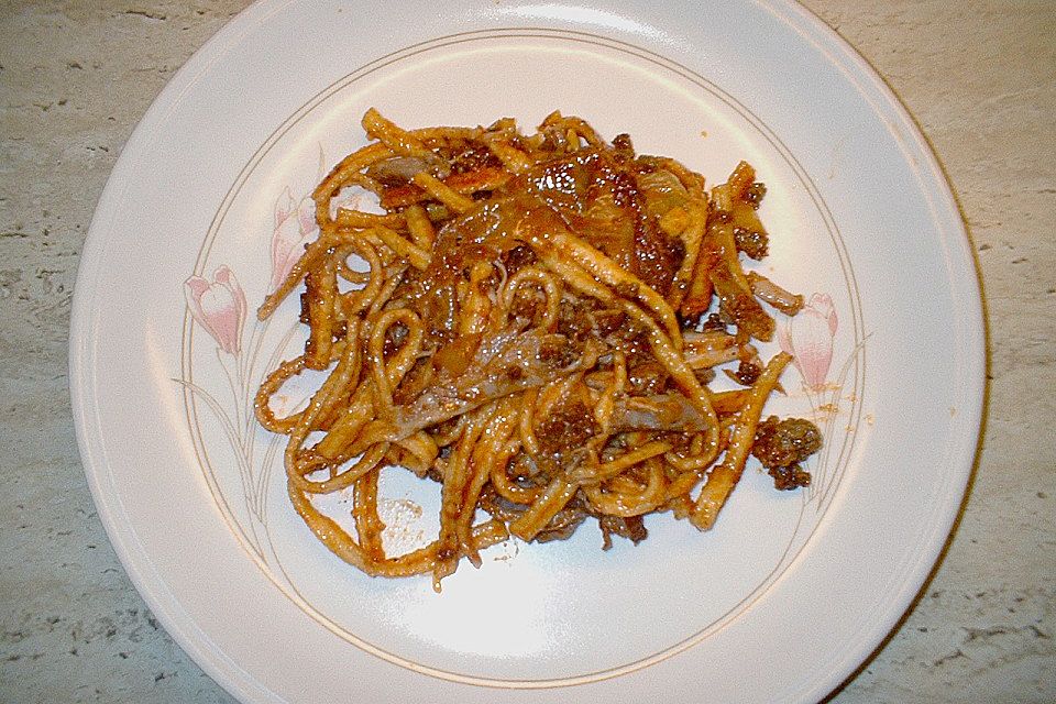 Scharfe Spaghetti Bolognese