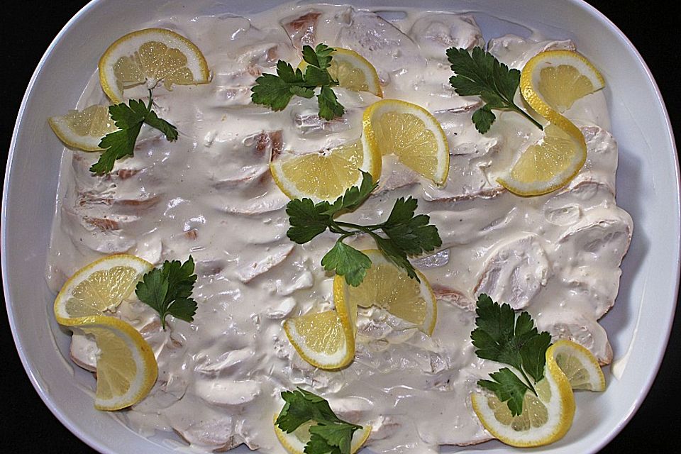 Hähnchenbrustfilets in Knoblauchcreme