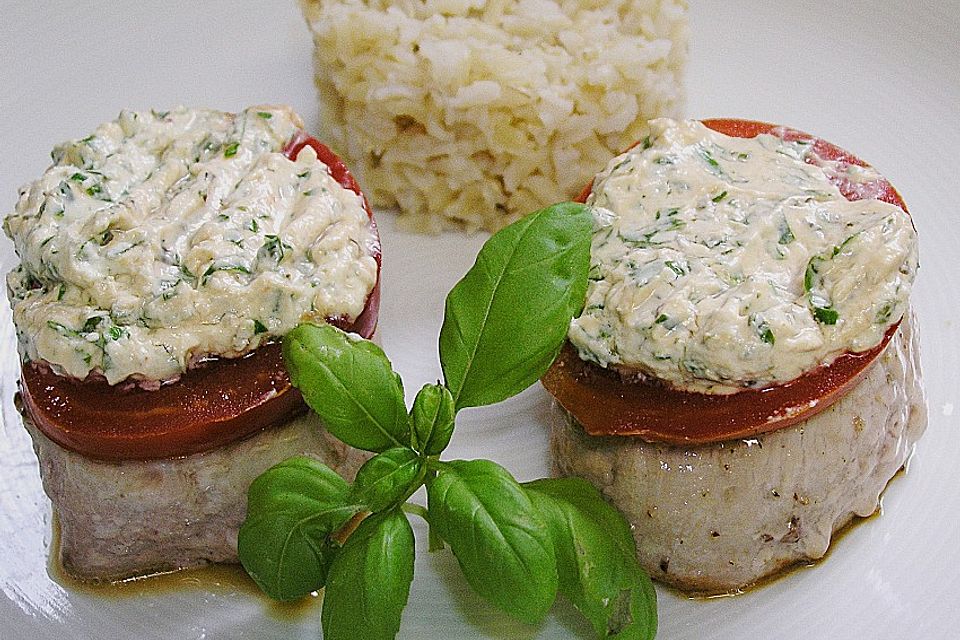 Schweinefilet in Kräutercreme