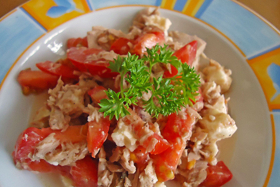 Tomaten - Thunfisch - Mozzarella - Salat