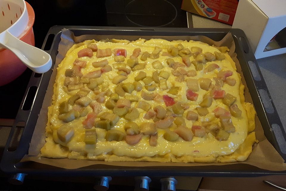 Rhabarber Blechkuchen