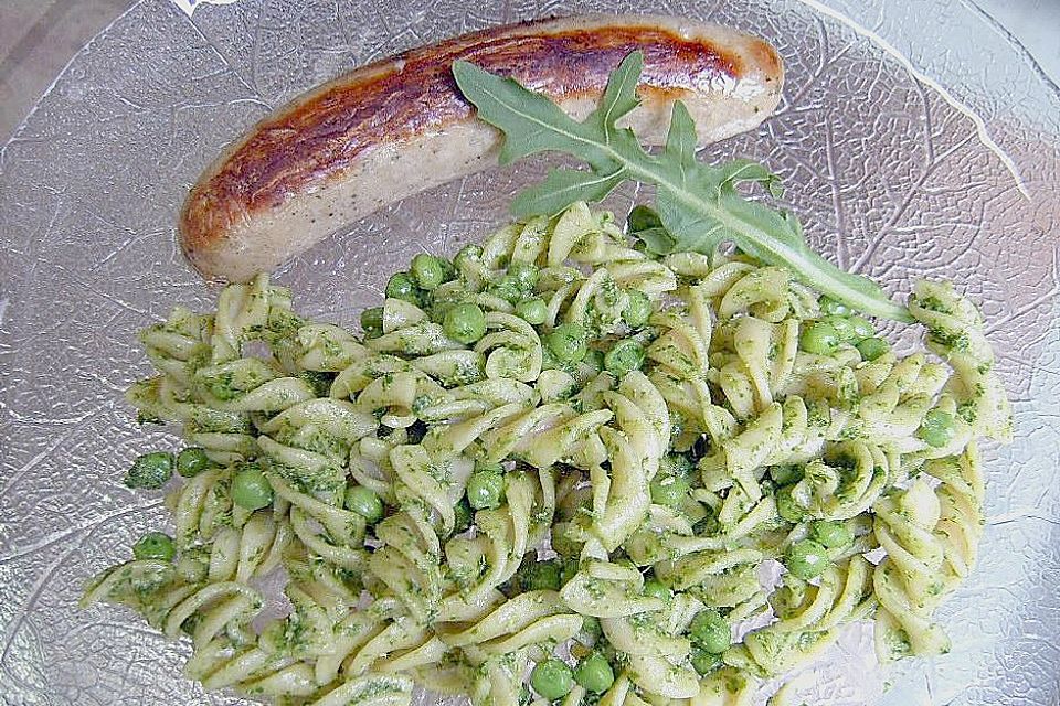 Grüner Nudelsalat