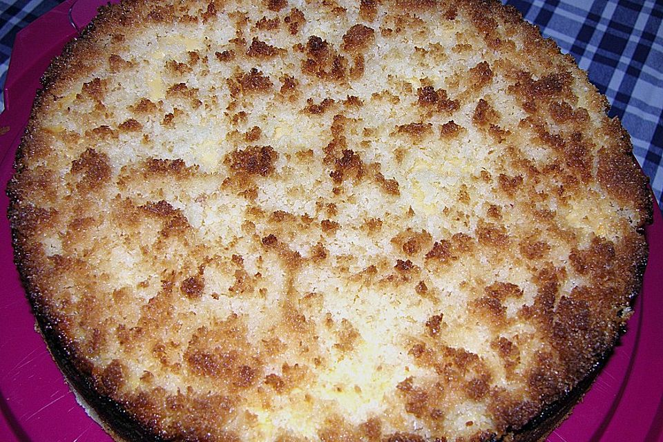 Mandarinen - Käsekuchen mit Kokosstreusel