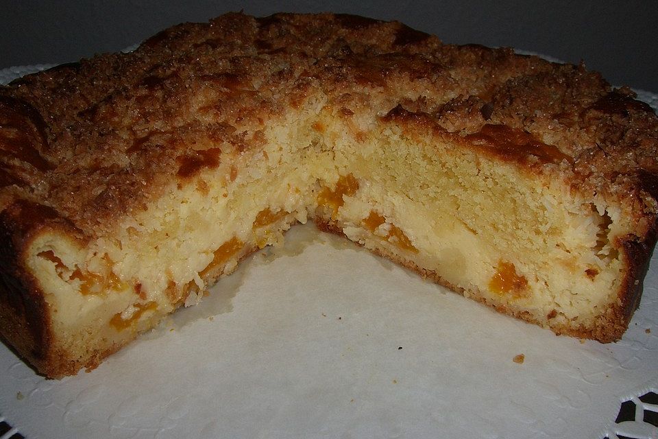 Mandarinen - Käsekuchen mit Kokosstreusel