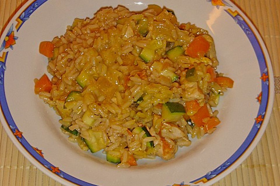 Gemüse - Hähnchen - Risotto