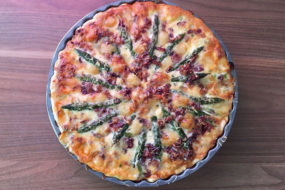 Spargel und Gruyère - Quiche