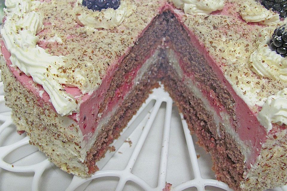 Brombeer - Vanille -  Torte