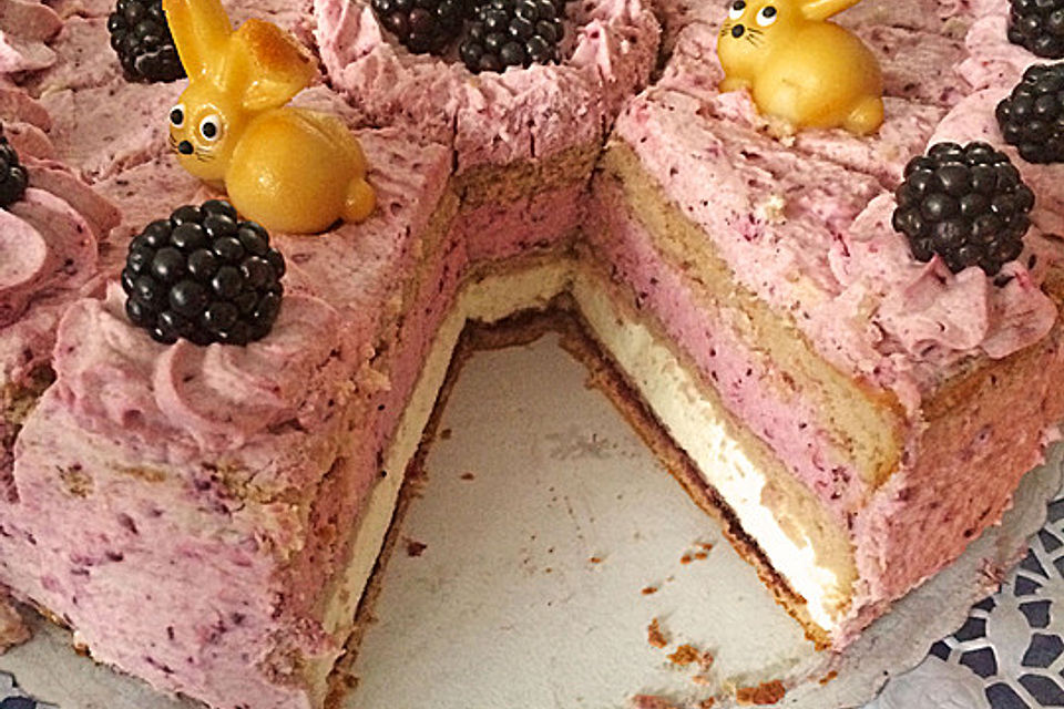 Brombeer - Vanille -  Torte