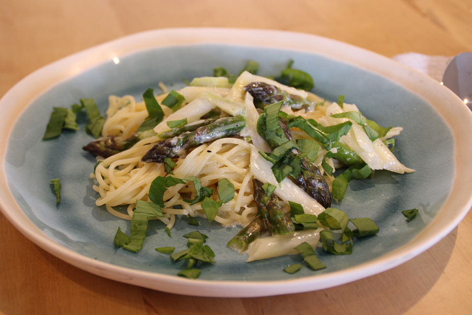 Gebratener Spargel mit Bärlauch