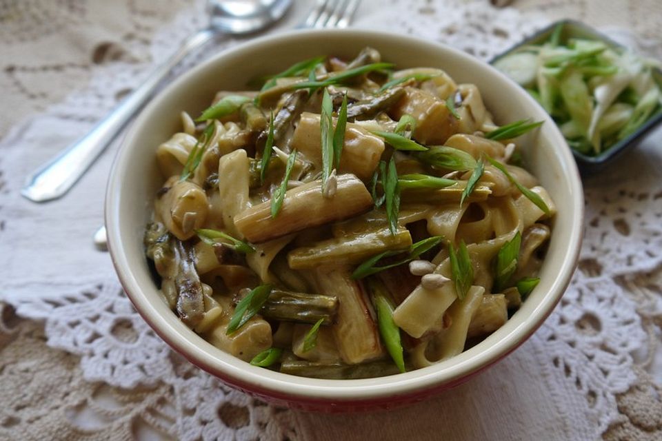 Gebratener Spargel mit Bärlauch