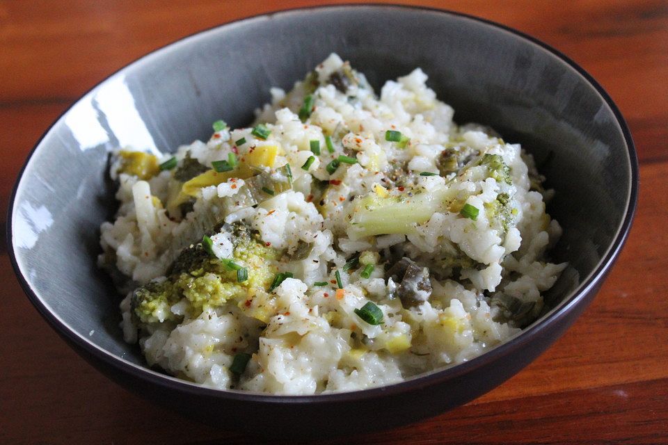 Brokkoli - Risotto mit Ziegenkäse