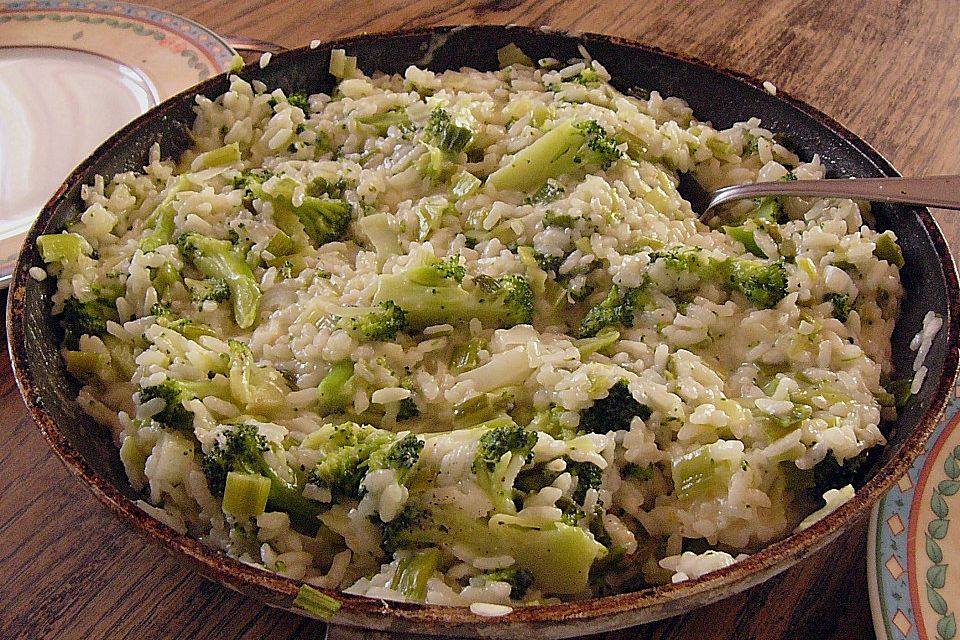 Brokkoli - Risotto mit Ziegenkäse