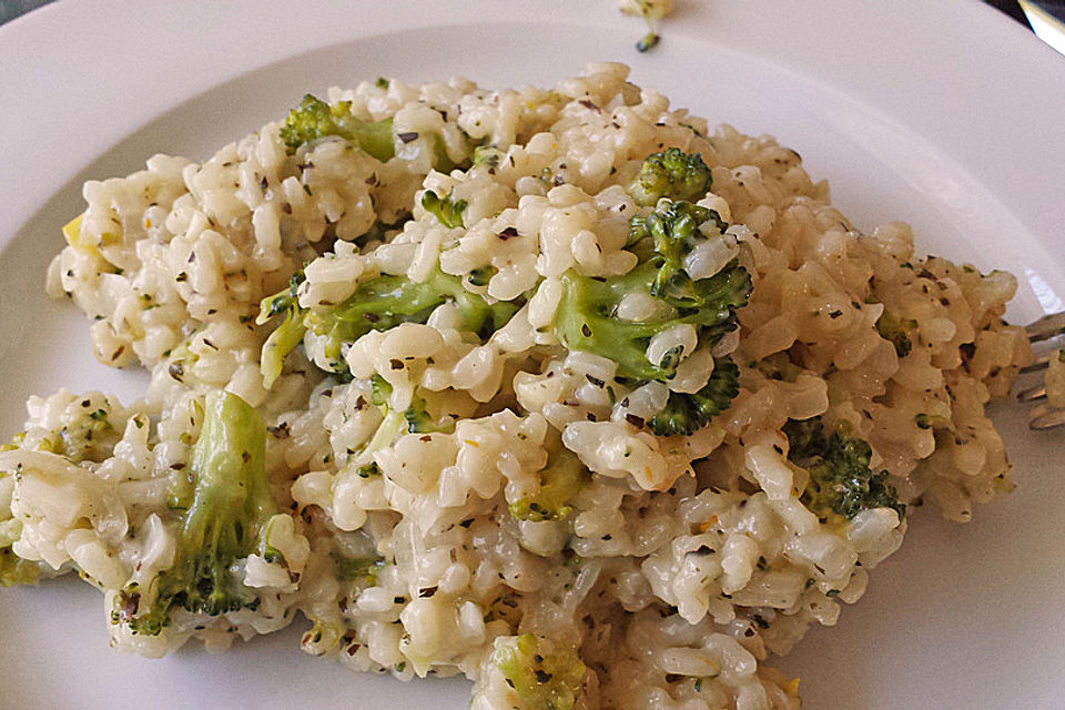 Brokkoli - Risotto mit Ziegenkäse