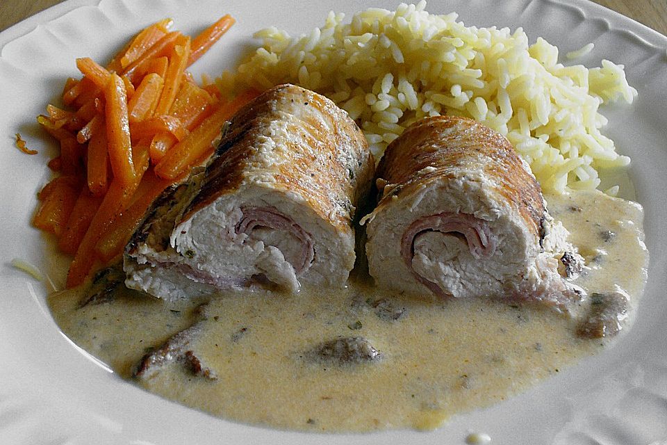 Putenroulade mit Frischkäse