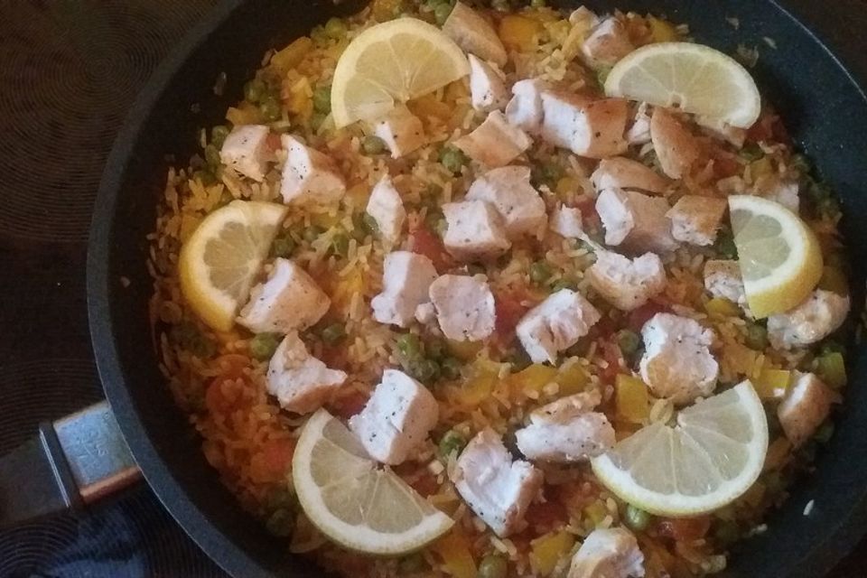 Hähnchen Paella