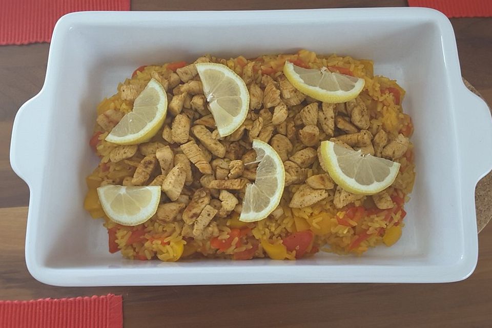 Hähnchen Paella