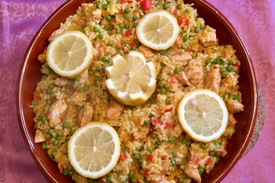 Hähnchen Paella