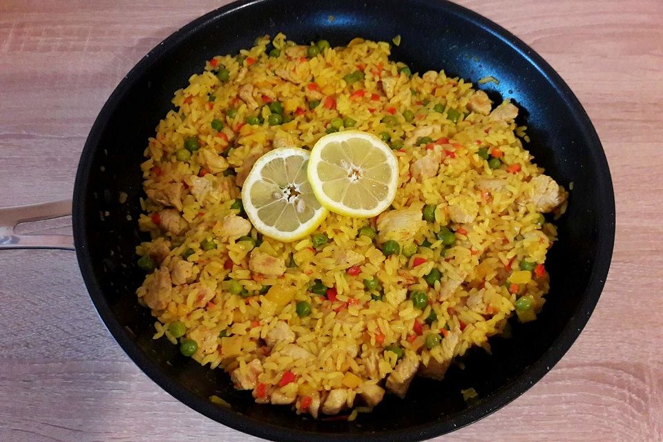 Hähnchen Paella