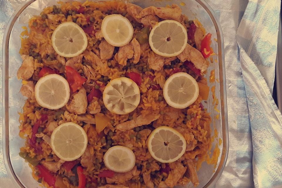 Hähnchen Paella