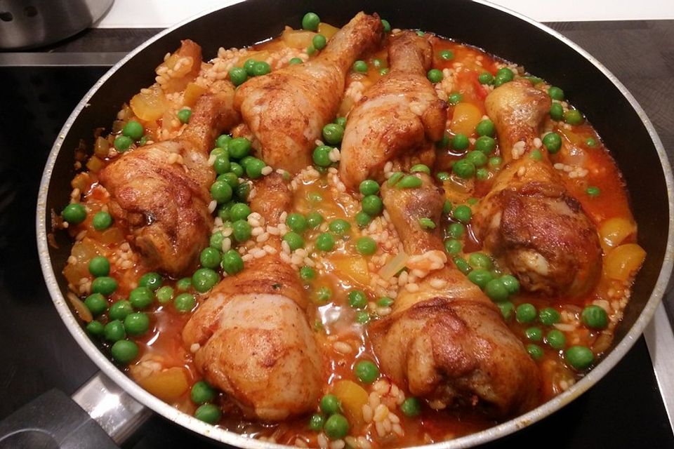 Hähnchen Paella