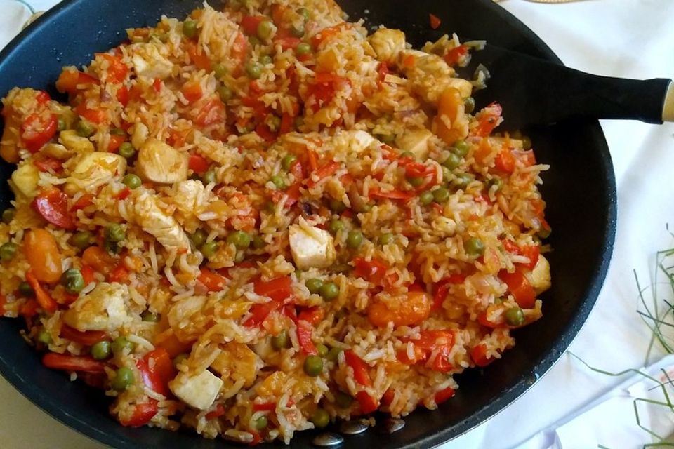 Hähnchen Paella