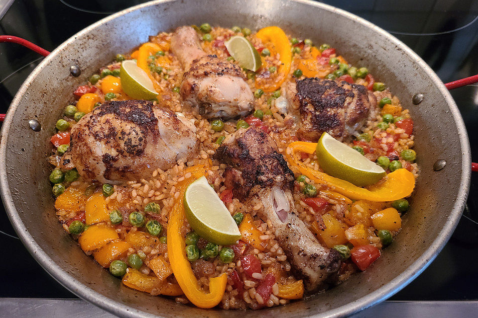 Hähnchen Paella