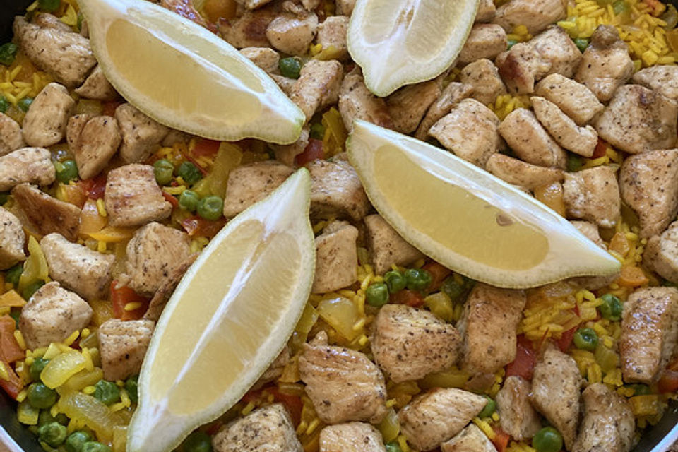 Hähnchen Paella