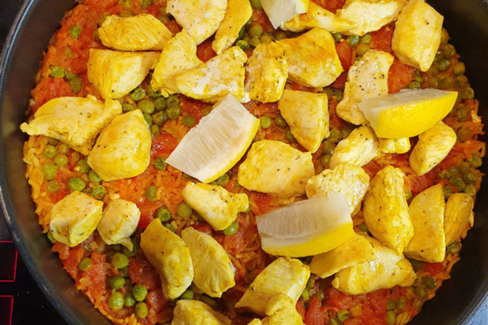 Hähnchen Paella