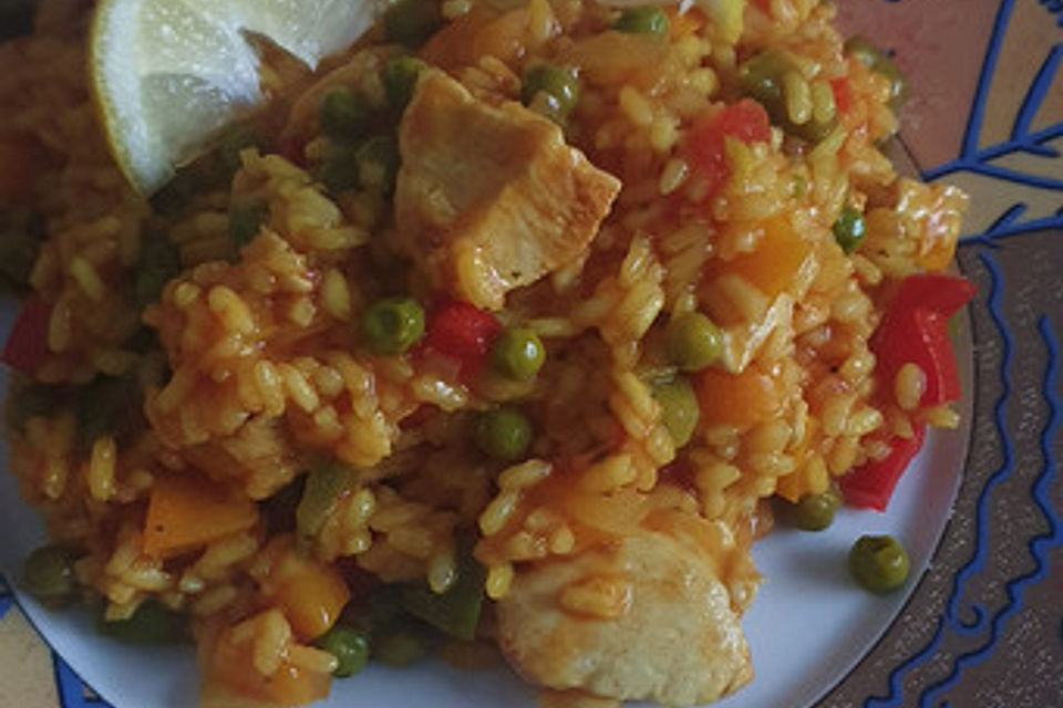 Hähnchen Paella