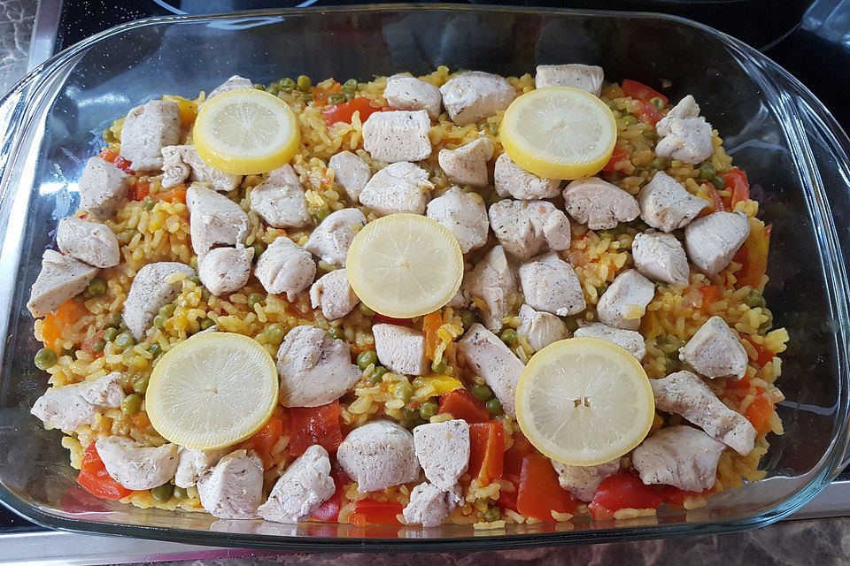 Hähnchen Paella