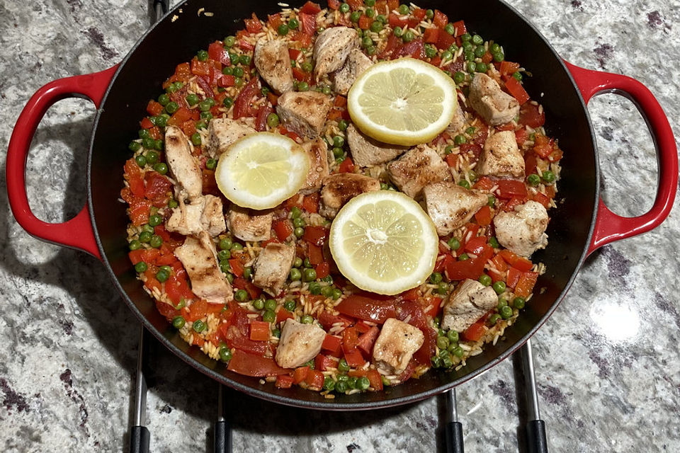 Hähnchen Paella