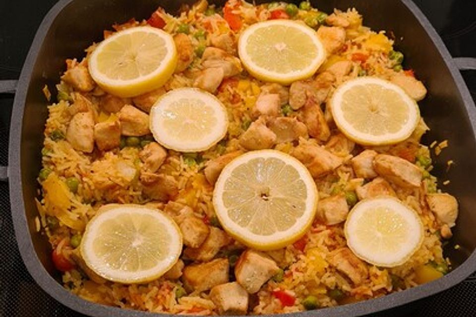 Hähnchen Paella