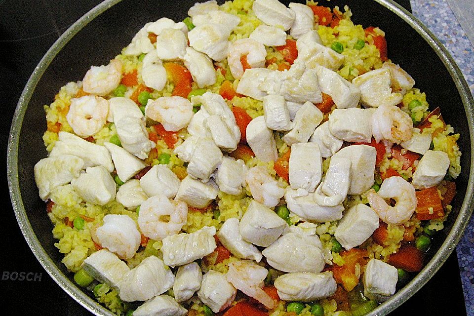 Hähnchen Paella